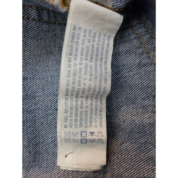 Forever 21 ~Woman Size 27 (4)~ Blue Denim Jeans Bib Overalls Cotton, Distressed. - Picture 8 of 11